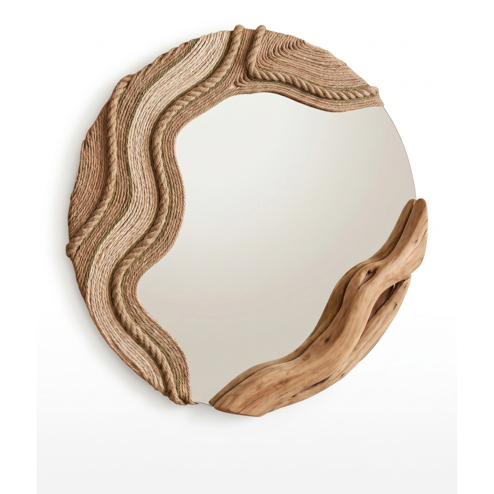 Terra Wave Organic Rope Mirror