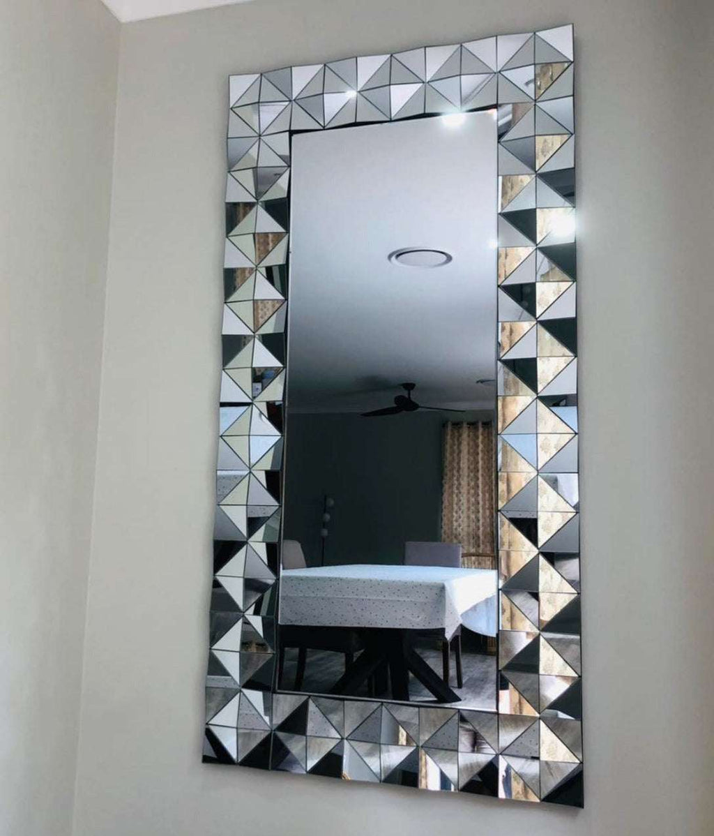 3D Geo Geometric Wall Mirror 200x100cm