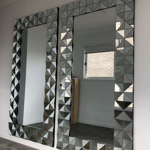 3D Geo Geometric Wall Mirror 200x100cm