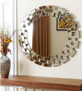 Bricks Round Wall Mirror 24x24in