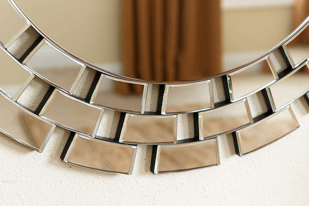 Bricks Round Wall Mirror 24x24in