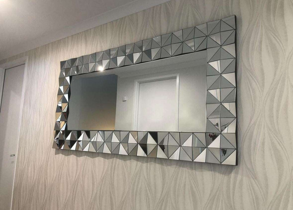 3D Geo Geometric Wall Mirror 200x100cm