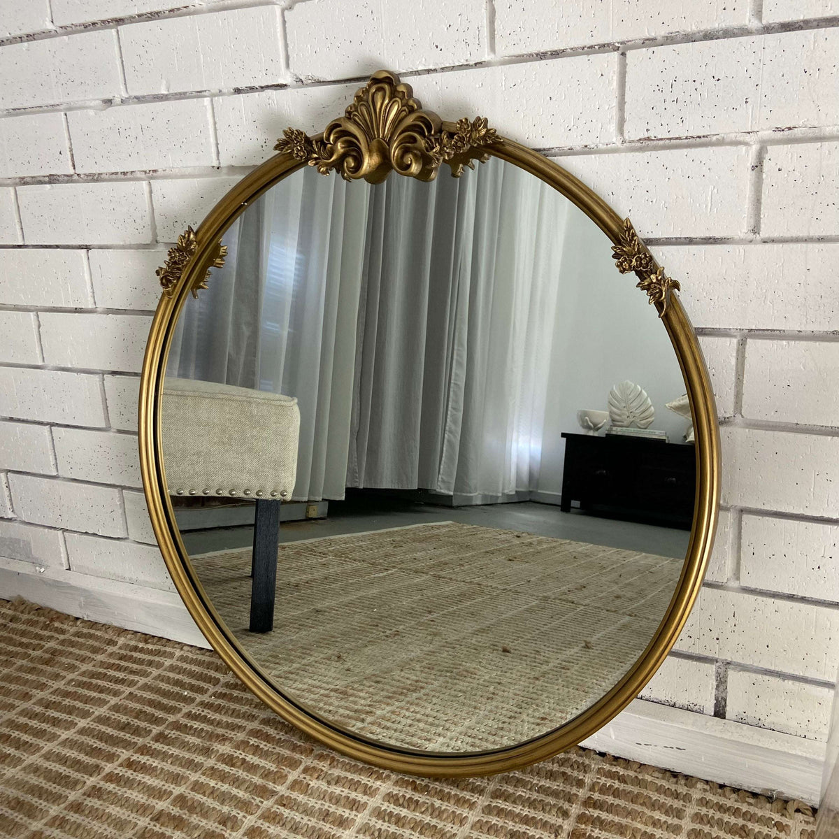 Casa Baroque Round Mirror 70cm
