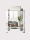 Alpha Distressed Art Deco Mirror