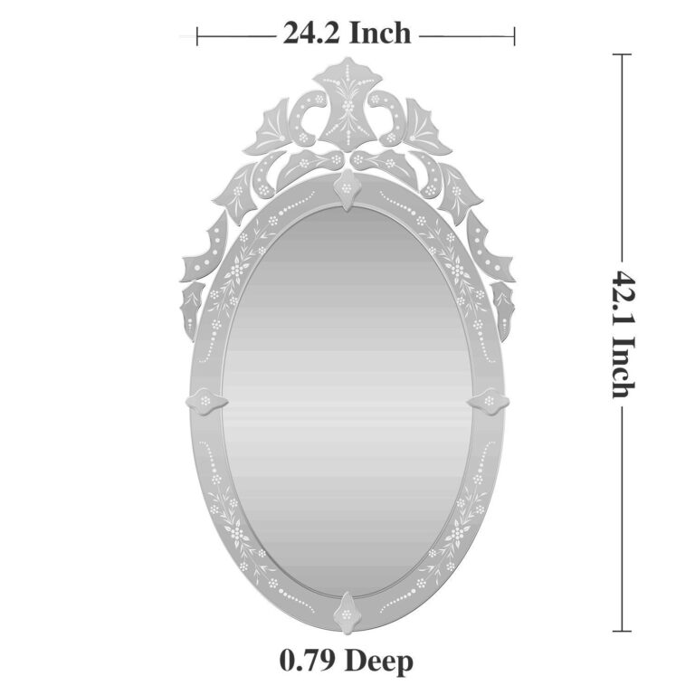 Oval Classic Venetian Mirror 24x42in