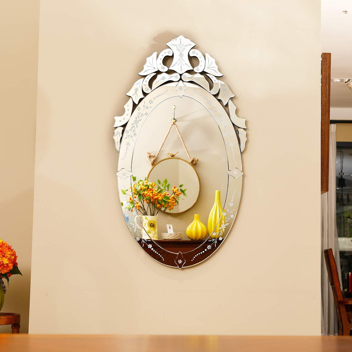 Oval Classic Venetian Mirror 24x42in