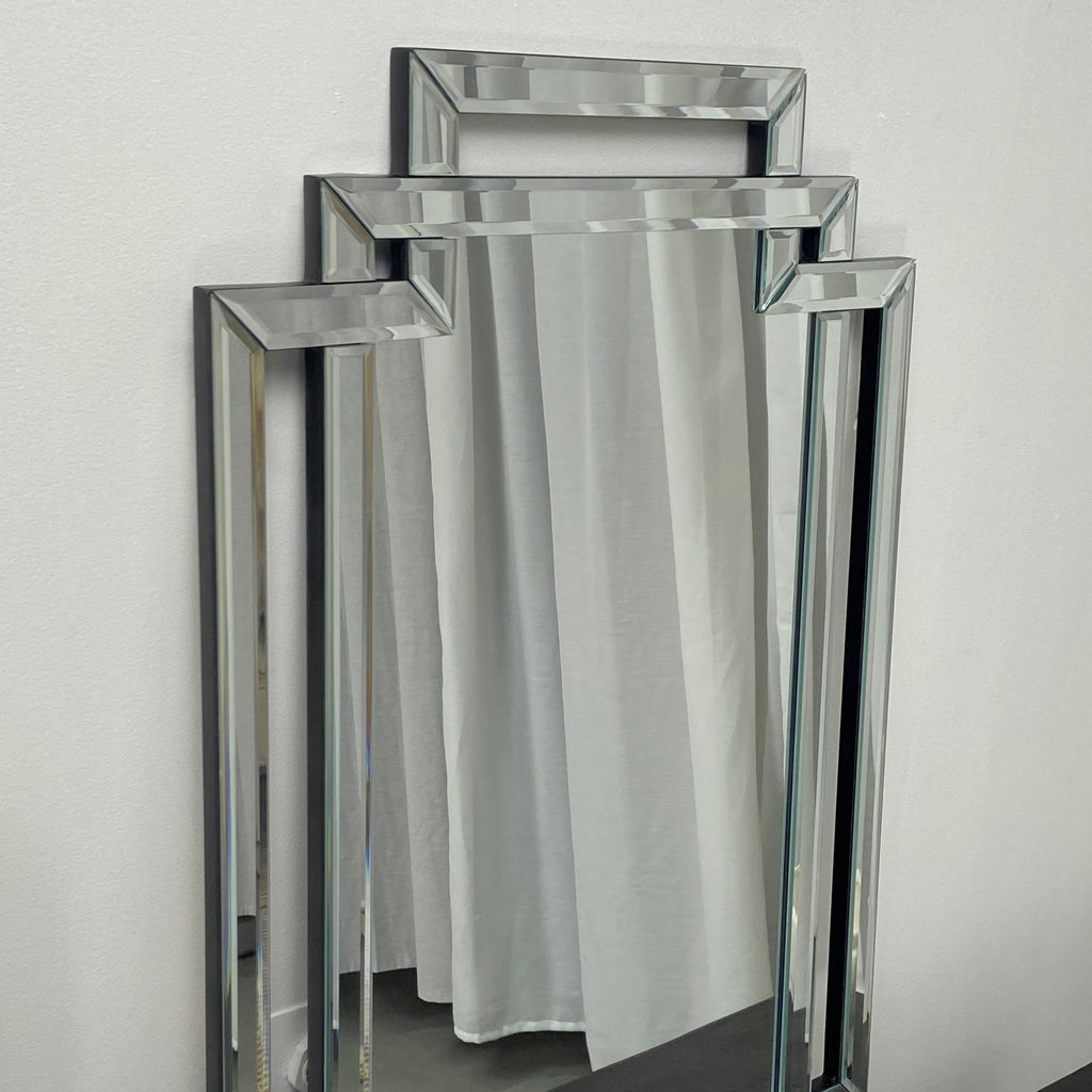 Portrait Bevelled Art Deco Mirror 50x80cm